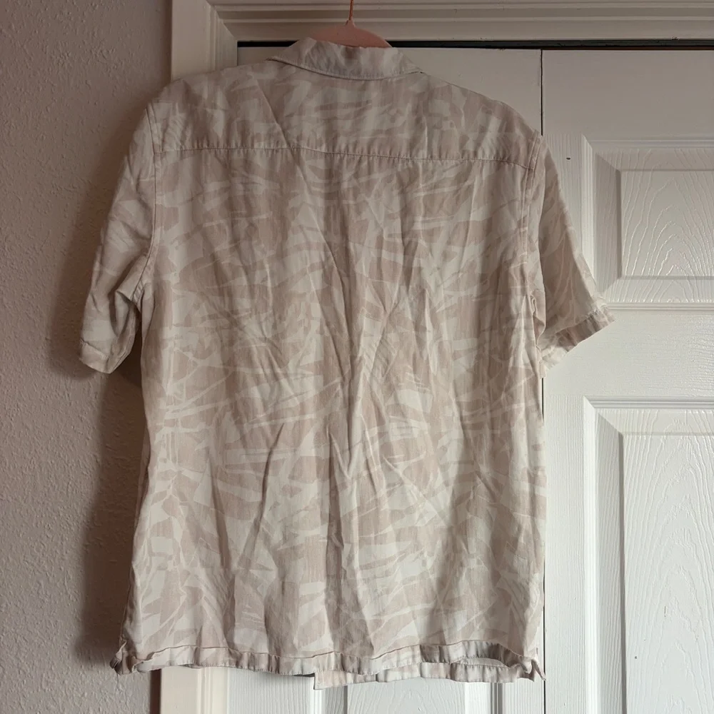 Theory Men's Irving Abstract Palms Camp Button Down Casual Shirt